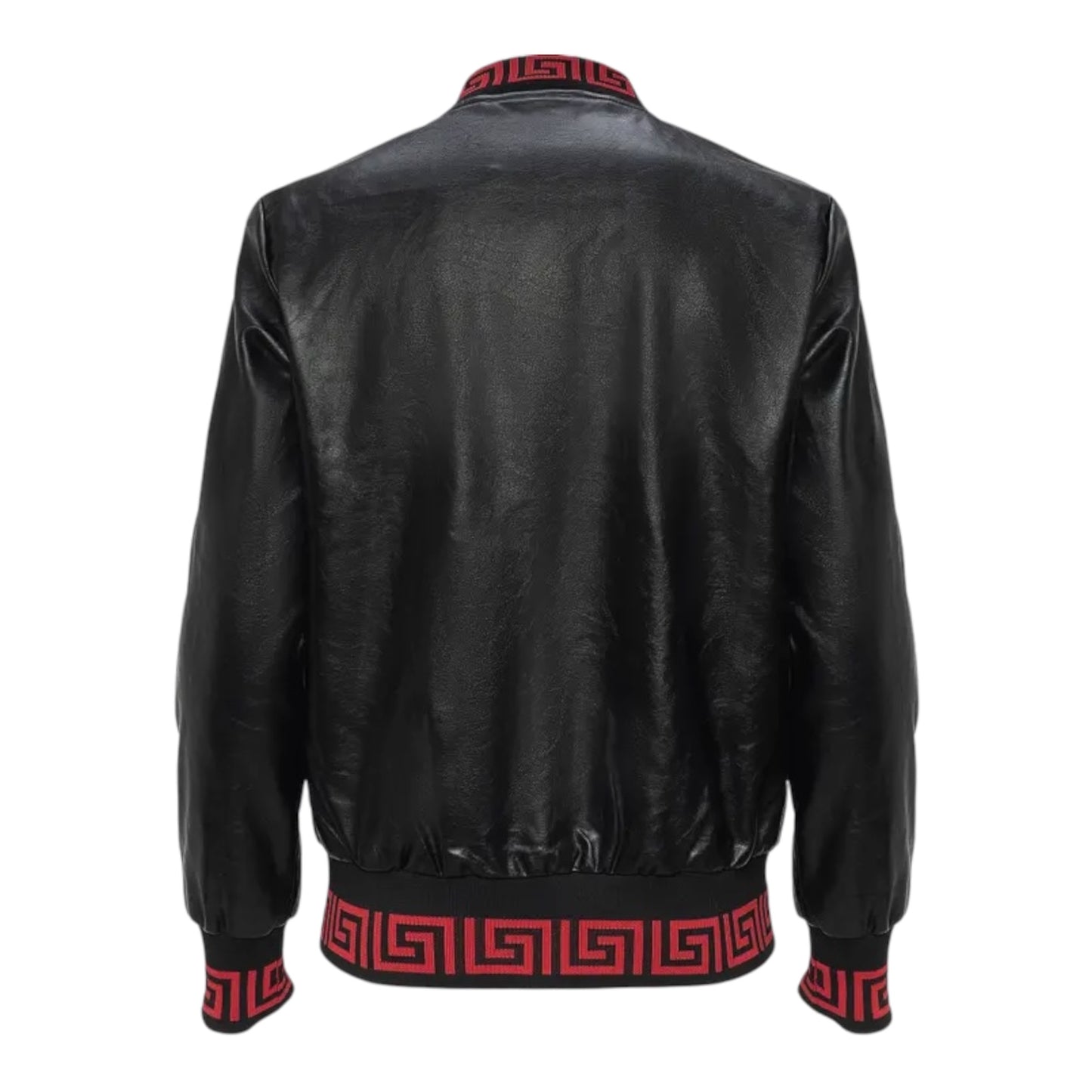 Greek Key Trim Bomber Jacket
