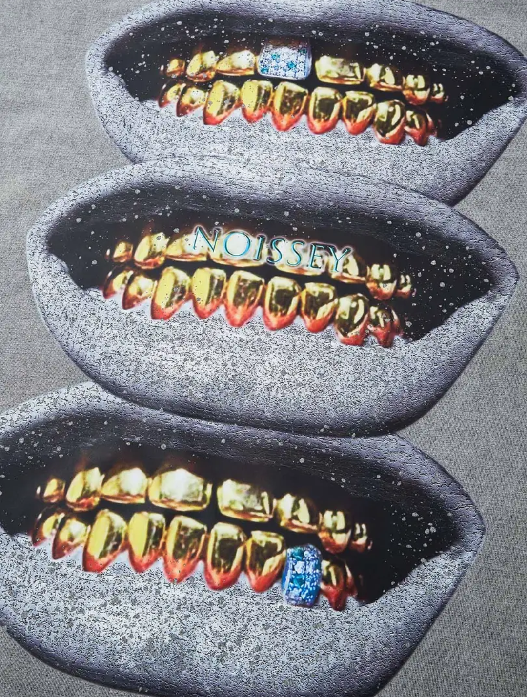 Gold Grillz Diamond Drill Print T-Shirt