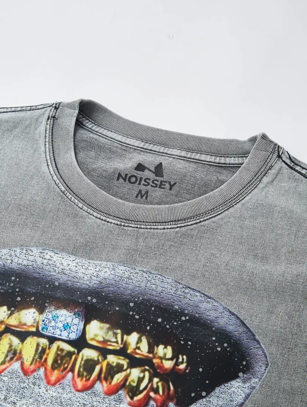 Gold Grillz Diamond Drill Print T-Shirt