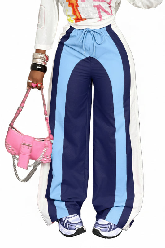Retro Color Block Track Pants