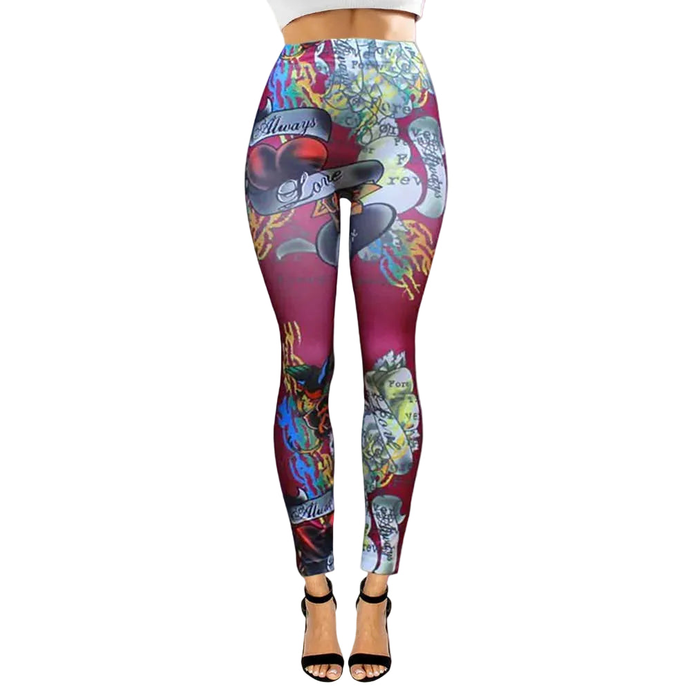 Tatted Up Graphic Print Leggings