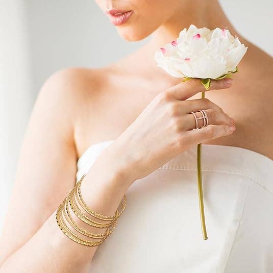 Gold Boho Bangle Bracelet