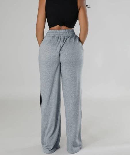 Oversized Diagonal Striped Sweatpants