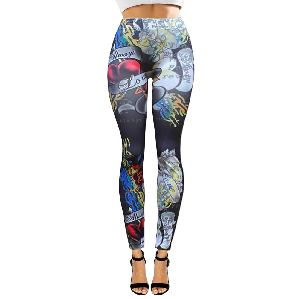 Tatted Up Graphic Print Leggings