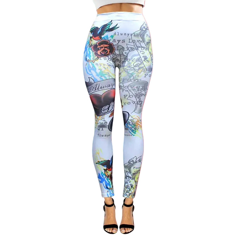Tatted Up Graphic Print Leggings