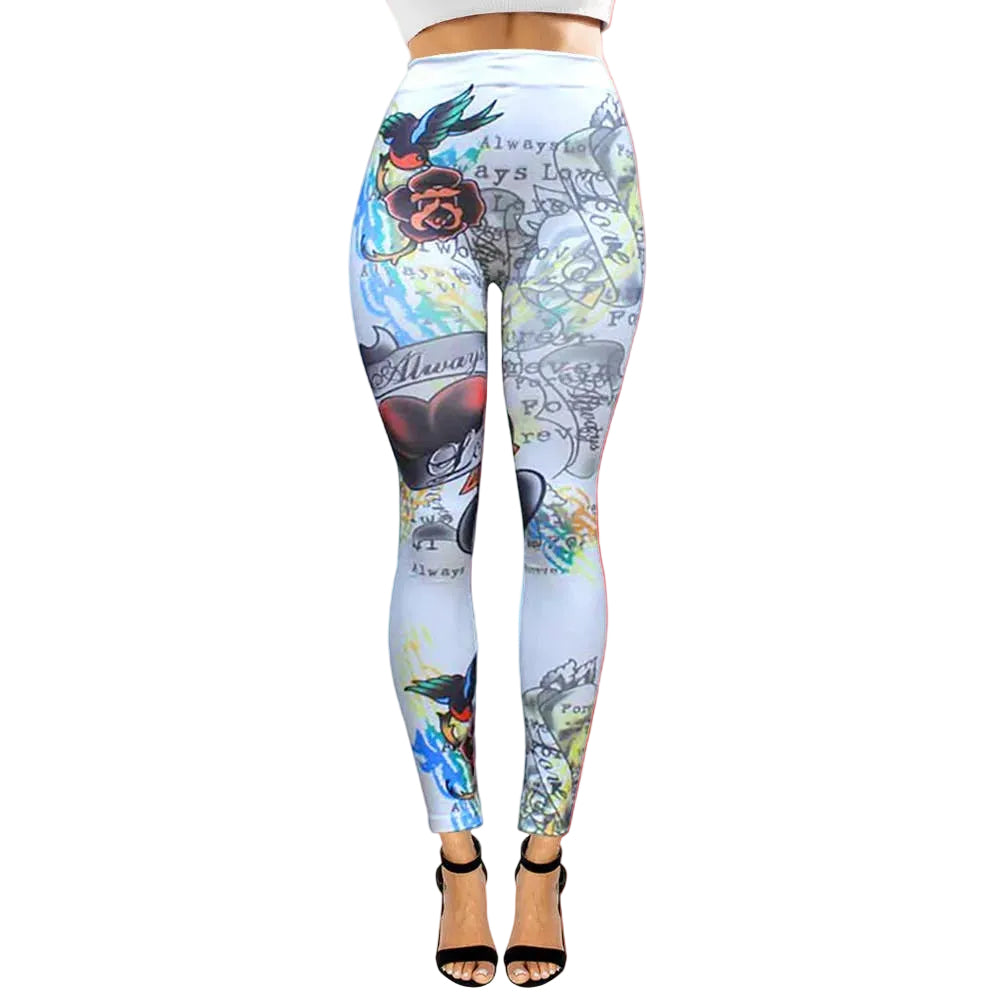Tatted Up Graphic Print Leggings