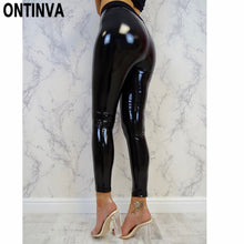 Load image into Gallery viewer, Black Faux Leather Leggings
