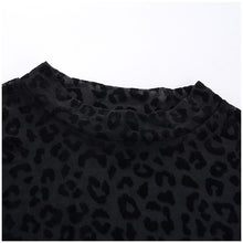 Load image into Gallery viewer, Mesh Leopard Print Bodycon Bodysuit
