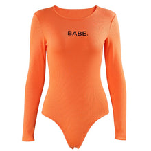Load image into Gallery viewer, BABE Long Sleeve O-neck One Piece Body Bodysuits
