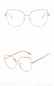 Vintage Cat Eye Metal Frame Sunglasses **UV400 Protection