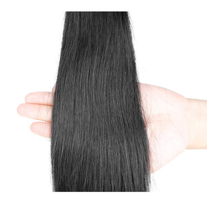 Brazilian Straight Virgin Natural Color Human Hair Weave Bundles 1/3 Piece