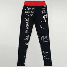 Load image into Gallery viewer, High Waist Letter Print Workout Leggings
