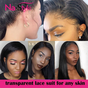 Skin Melt HD Transparent Straight Lace Front Human Hair Wigs