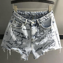 Load image into Gallery viewer, Lettered Denim Shorts
