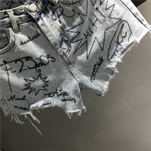 Load image into Gallery viewer, Lettered Denim Shorts
