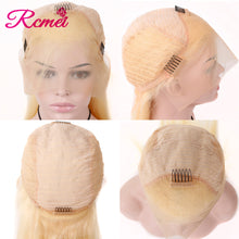 Load image into Gallery viewer, 13x4 Glueless 613 Honey Blonde Lace Front Wig Brazilian Straight Lace Front Human Hair Wigs Pre Plucked Lace Remy Wig 150%
