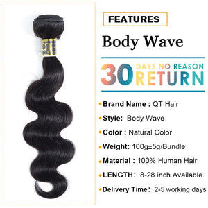 Brazilian Remy Body Wave 100% Human Hair Weave Bundles 1/3/ 4 Bundles Deals