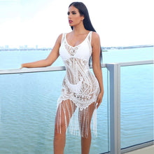 Load image into Gallery viewer, Sleeveless Hollow Out Lace Cover-Up Dress
