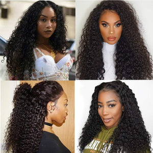 Lace Front Human Hair Wigs 13x4 Brazilian Kinky Curly Human Hair Wigs Pre-Plucked with Baby Hair