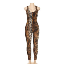 Load image into Gallery viewer, Tiger Print Backless Jumpsuit
