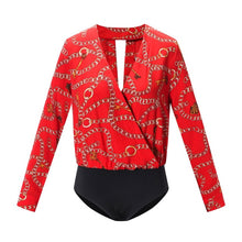 Load image into Gallery viewer, Long Sleeve Bandage Top Shirt Leotard Romper
