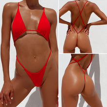 Load image into Gallery viewer, Extreme Micro Triangle String Bandage Bikini Set
