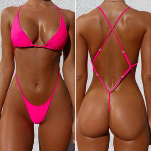 Extreme Micro Triangle String Bandage Bikini Set