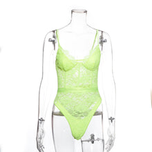 Load image into Gallery viewer, Floral Embroidery Lace Bodysuit
