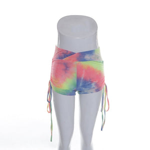 Tie Dye High Waist Shorts