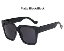 Load image into Gallery viewer, Matte Black Over Size Square Sunglasses **UV400 Protection
