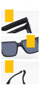Matte Black Over Size Square Sunglasses **UV400 Protection