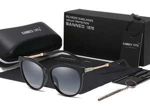 HD Polarized Vintage Cat Eye Sunglasses **UV400 Protection