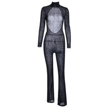 Load image into Gallery viewer, See Through Scoop Back Animal Print Jumpsuit
