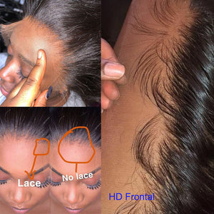 HD Lace Frontals Pre Plucked Ear to Ear 13X4 HD Transparent Lace Frontal Closures (Brazilian Straight)