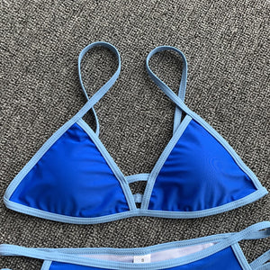 Solid Two-Piece Bikini Set