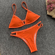 Load image into Gallery viewer, Solid Two-Piece Bikini Set
