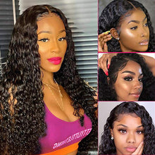 Load image into Gallery viewer, Deep Wave Pre-Plucked Curly Brazilian Human Hair Lace Frontal Wigs
