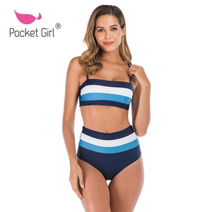 Striped Two-Piece Bikini Set