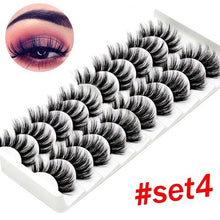 Load image into Gallery viewer, 10 Pairs/set Black Mink False Eyelashes For Woman Long Fake Lashes 3D Extension Eyelash Mink Eyelashes for Makeup Beauty
