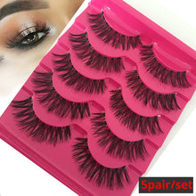 Load image into Gallery viewer, 10 Pairs/set Black Mink False Eyelashes For Woman Long Fake Lashes 3D Extension Eyelash Mink Eyelashes for Makeup Beauty
