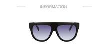 Load image into Gallery viewer, Flat Top Retro Shield Shaped Over Sized Sunglasses
