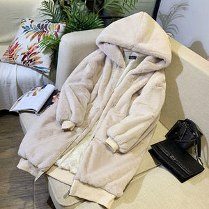 Oversized Faux Fur Parka Long Warm Loose Winter Coat