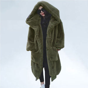 Oversized Faux Fur Parka Long Warm Loose Winter Coat