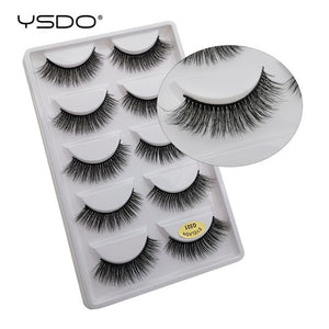 5 Pairs Mink EyeLashes 3D False Lashes winged Thick MakeupEyeLash Dramatic Lashes Natural Volume Soft Fake Eye Lashes g800