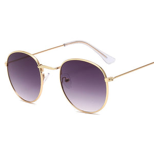 Classic Alloy Mirror Small Frame Round Sunglasses **UV 400 Protection