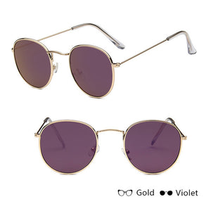 Classic Alloy Mirror Small Frame Round Sunglasses **UV 400 Protection