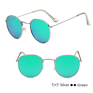 Classic Alloy Mirror Small Frame Round Sunglasses **UV 400 Protection