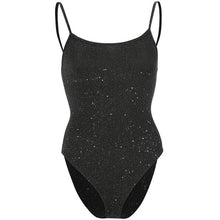 Load image into Gallery viewer, Backless Cross Lace-up Glitter Bodysuit
