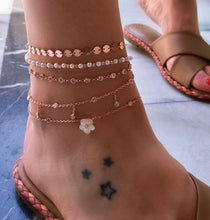 Load image into Gallery viewer, Bohemian Beaded Ankle Bracelets Set 5 Pieces
