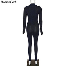 Load image into Gallery viewer, Transparent Full Length with Gloves Bodycon Romper
